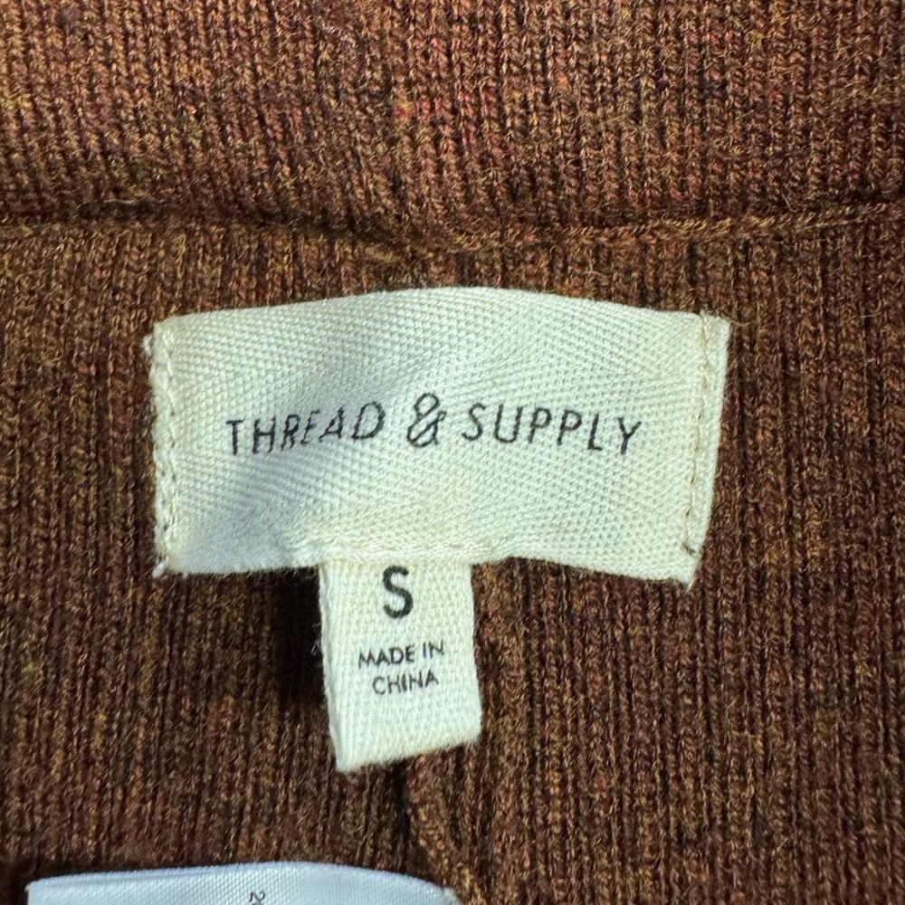 Thread & Supply Sienna Wool Blend Knit Brown Leggings Pants Joggers Size Small - Picture 3 of 6